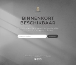 Binnenkort Blok Met Logo Eenvoudige Html-Sjabloon Met CSS