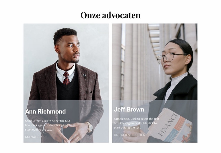 Onze beste advocaten Website mockup