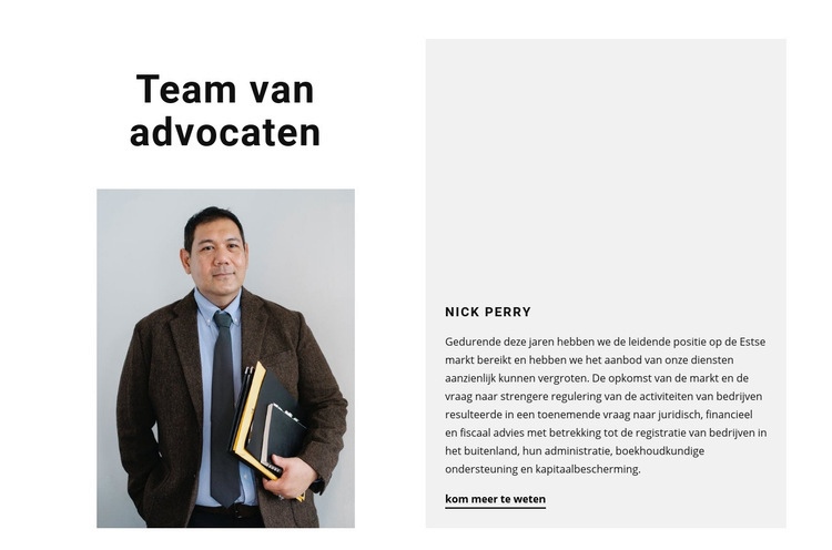Team van advocaten Website ontwerp