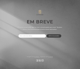 Em Breve, Bloco Com Logotipo - HTML Page Creator