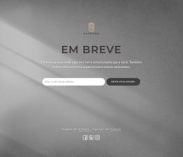 Em Breve, Bloco Com Logotipo - Belo Design De Site