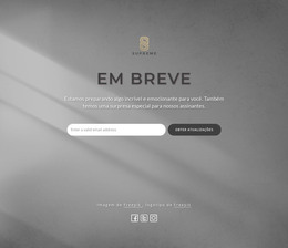 Design HTML Para Em Breve, Bloco Com Logotipo