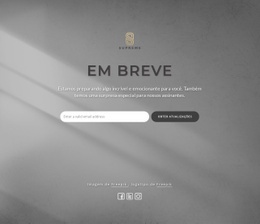 Em Breve, Bloco Com Logotipo - Modelo HTML5 Responsivo