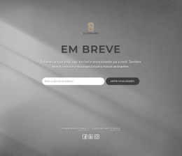 Em Breve, Bloco Com Logotipo - Página De Destino Final