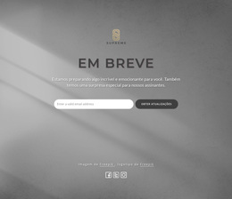 Em Breve, Bloco Com Logotipo - Tema WordPress De Arrastar E Soltar