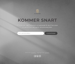 Kommer Snart Block Med Logotyp - Vacker Webbdesign