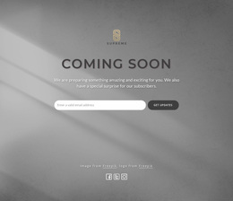 Coming Soon Block With Logo - Beautiful Website Design