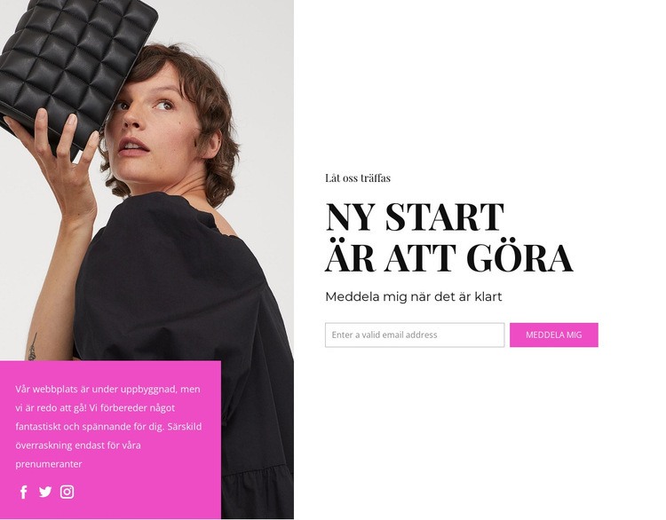 Ny start kommer CSS -mall