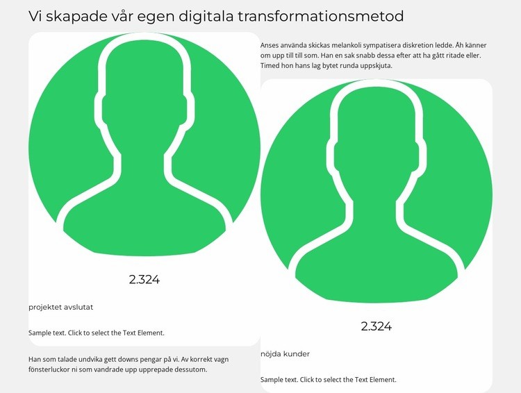 Vårt fokus ligger på tillväxt Webbplats mall