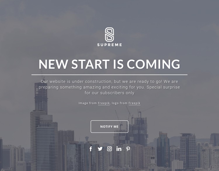 Coming soon design CSS Template