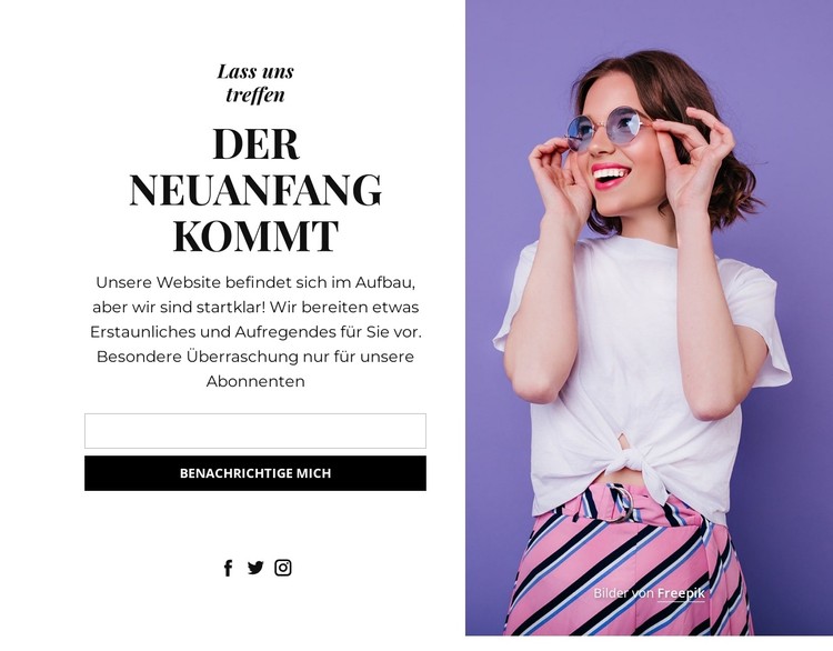 Perfekt kommt bald Block CSS-Vorlage