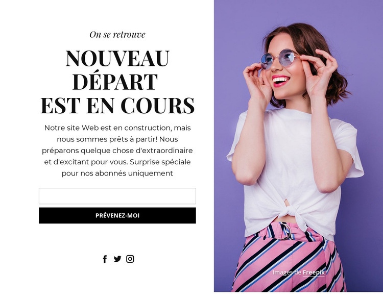 Parfait bientôt bloc Modèle HTML5