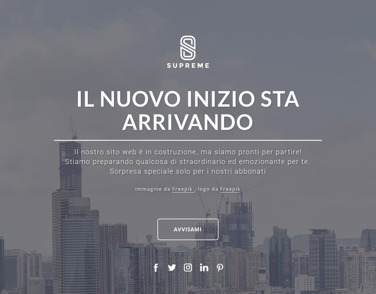 Prossimamente design Modelli di Website Builder