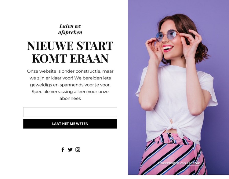 Perfect binnenkort blok CSS-sjabloon