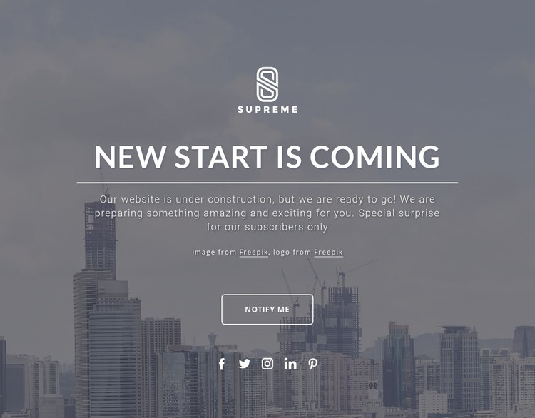 Coming soon design Static Site Generator