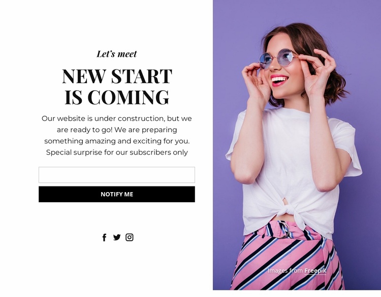 Perfect coming soon block Website Template