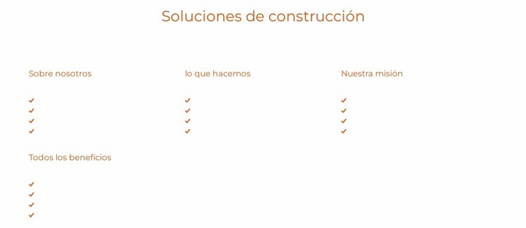 Soluciones energéticas y de construcción Maqueta de sitio web