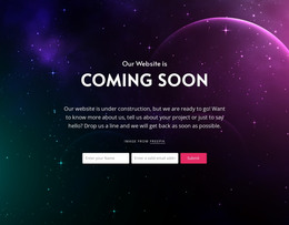 Coming Soon Block With Background Responsive Site