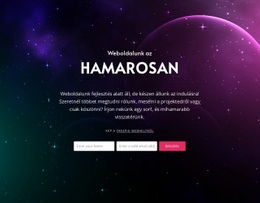 Hamarosan Blokk Háttérrel Reszponzív Webhely