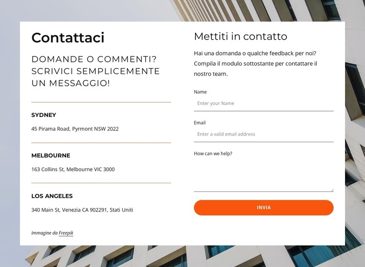 Basta scrivere un messaggio Modello CSS