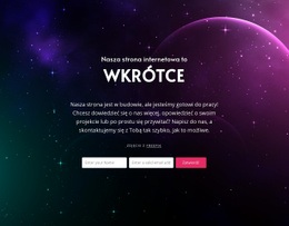 Wkrótce Blok Z Tłem - HTML Site Builder