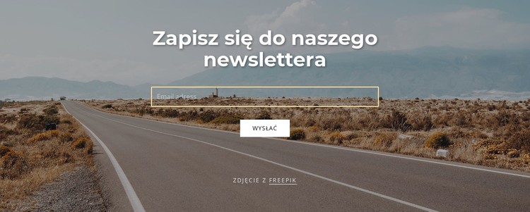 Formularz subskrypcji na obrazie tła Szablon CSS