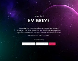 Em Breve, Bloco Com Fundo - HTML Site Builder