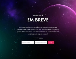 Em Breve, Bloco Com Fundo - Modelo De Inicialização De Uma Página