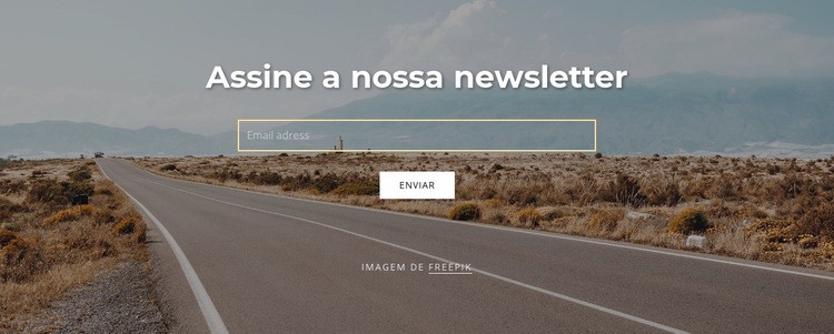 Formulário de inscrição na imagem de fundo Landing Page