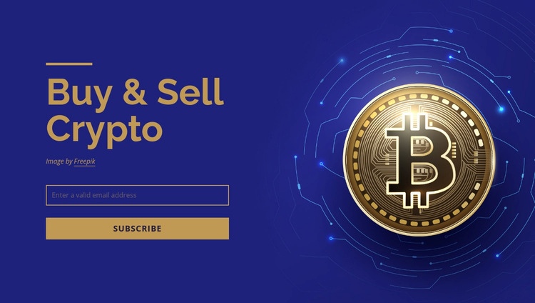 Buy and sell crypto Homepage Design