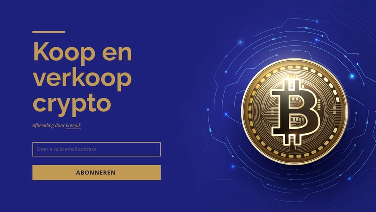 Koop en verkoop crypto Bestemmingspagina