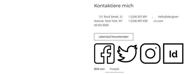 Kontaktsperre für Freelancer HTML-Vorlage