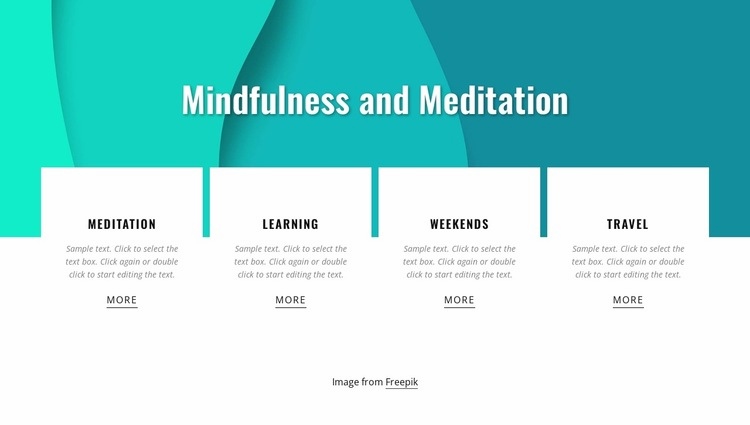 Mindfulness and meditation Elementor Template Alternative