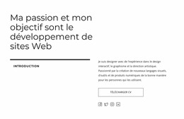 Texte, Bouton Et Icônes Sociales - Modèle De Site Web Joomla
