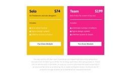 Two payment programs - Html Code Example by Nicepage