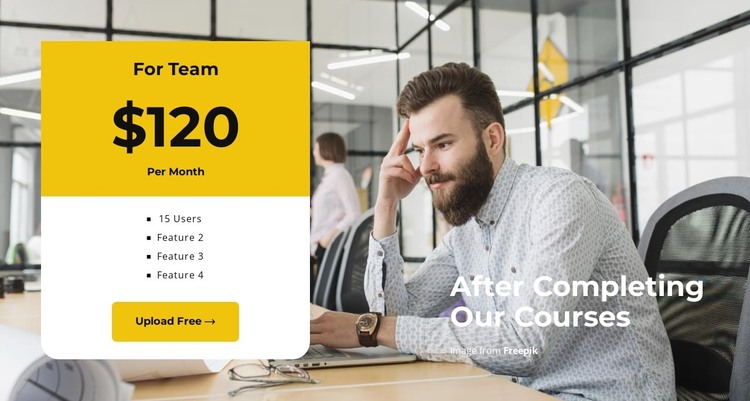 Course fee HTML Template