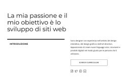 Testo, Pulsante E Icone Sociali - Modelli Di Siti Web