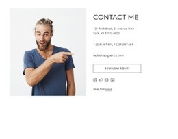 Contact Block For Freelancers - Responsive Web Page