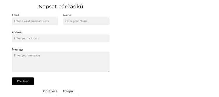 Kontaktní formulář s ilustrací Šablona HTML