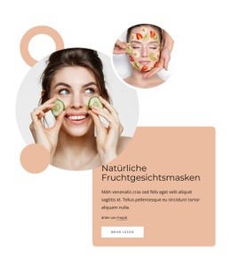 Natürliche Fruchtmasken - HTML5-Responsive Vorlage