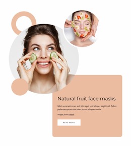 Natural Fruit Masks - Free HTML Website Builder