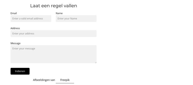 Contactformulier met afbeelding HTML5-sjabloon