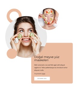 Doğal Meyve Maskeleri - HTML Web Sitesi Düzeni
