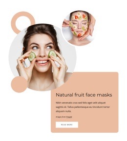 Awesome Web Page Design For Natural Fruit Masks