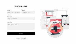 Contact Form With Illustration - Creative Multipurpose Web Page Design