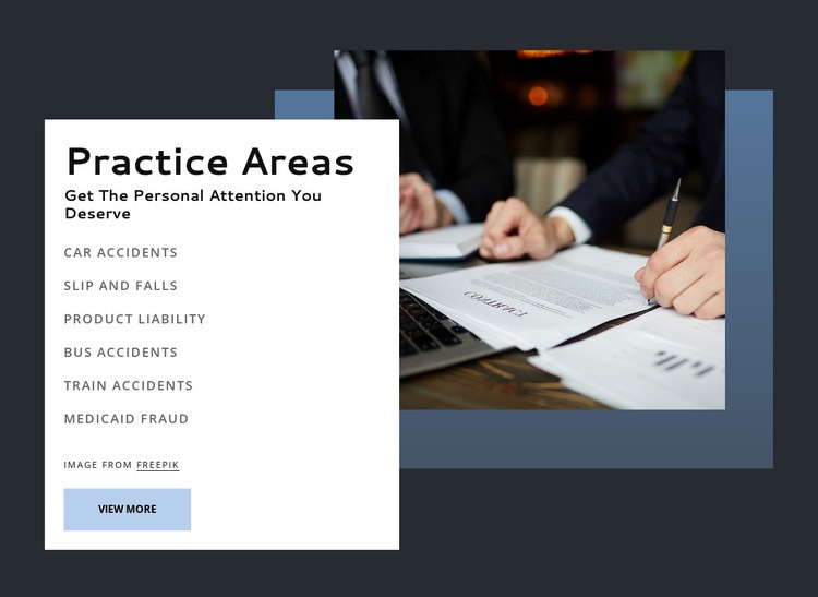 Experienced legal advice in Transactions Homepage Design