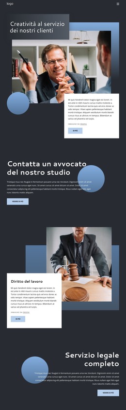 Progettazione Della Pagina HTML Per Consulenza Legale Esperta