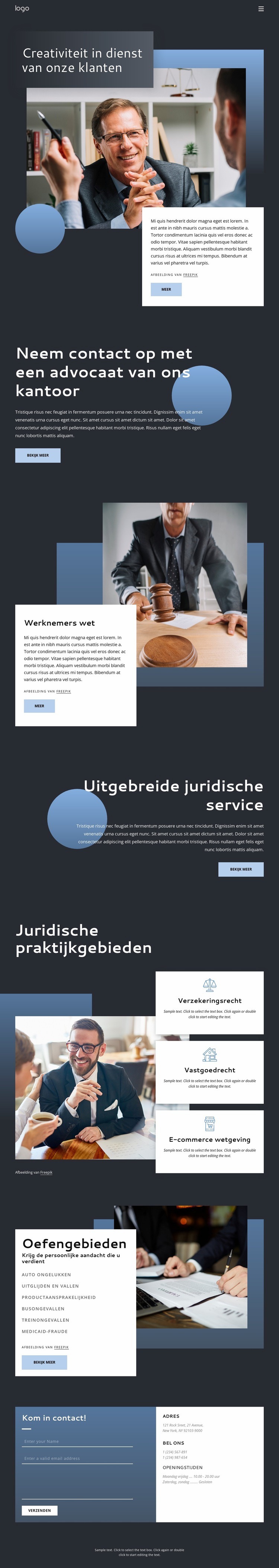 Ervaren juridisch advies Html Website Builder