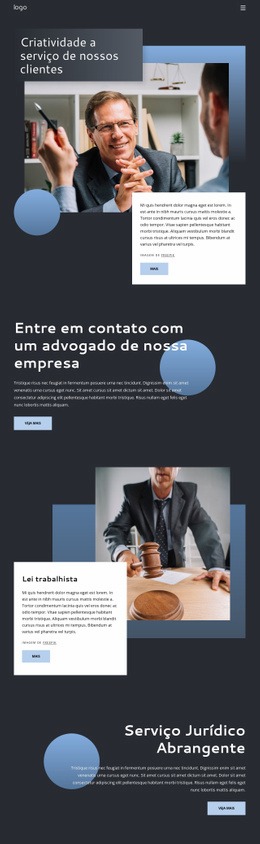 Consultoria Jurídica Experiente - Design Criativo De Sites Multiuso