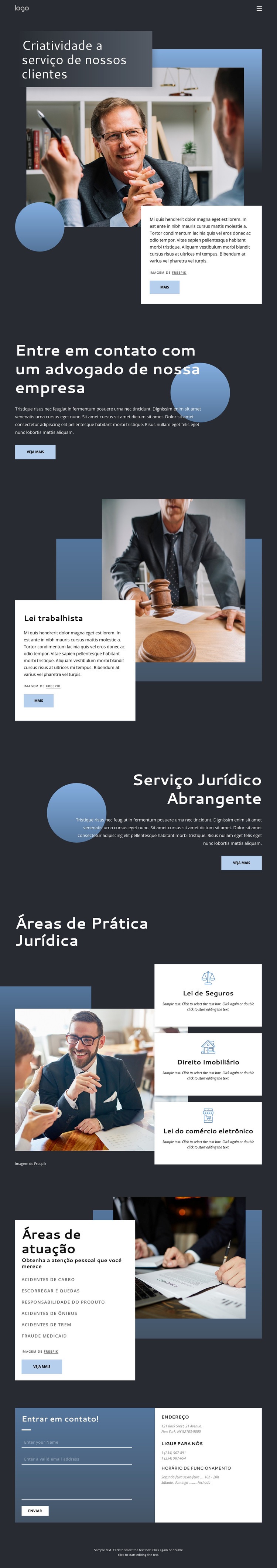 Consultoria jurídica experiente Design do site